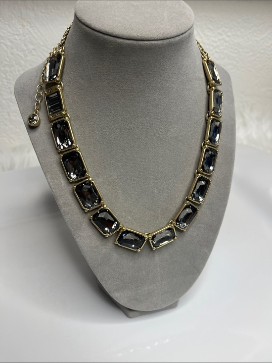Lia Sophia Jewelry - Lia Sophia Versailles Gold-Tone Necklace with Smoky Gray Crystals